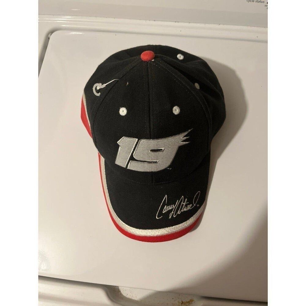NASCAR Casey Atwood 19 Racing Hat Snapback Cap Black Red‎ White Adjustable Mens